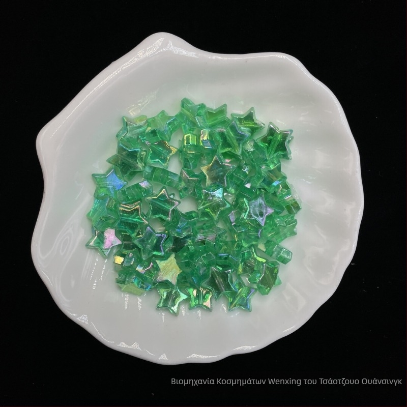 DIY βραχιόλι με πεντάκτινο αστέρι σε χρωμιωμένο φινίρισμα, αλυσίδα για κινητό με ακρυλικά χάντρες, ηλεκτροπλακωμένο φινίρισμα, μεγάλο μέγεθος, στυλ διαδικτυακής διασημότητας