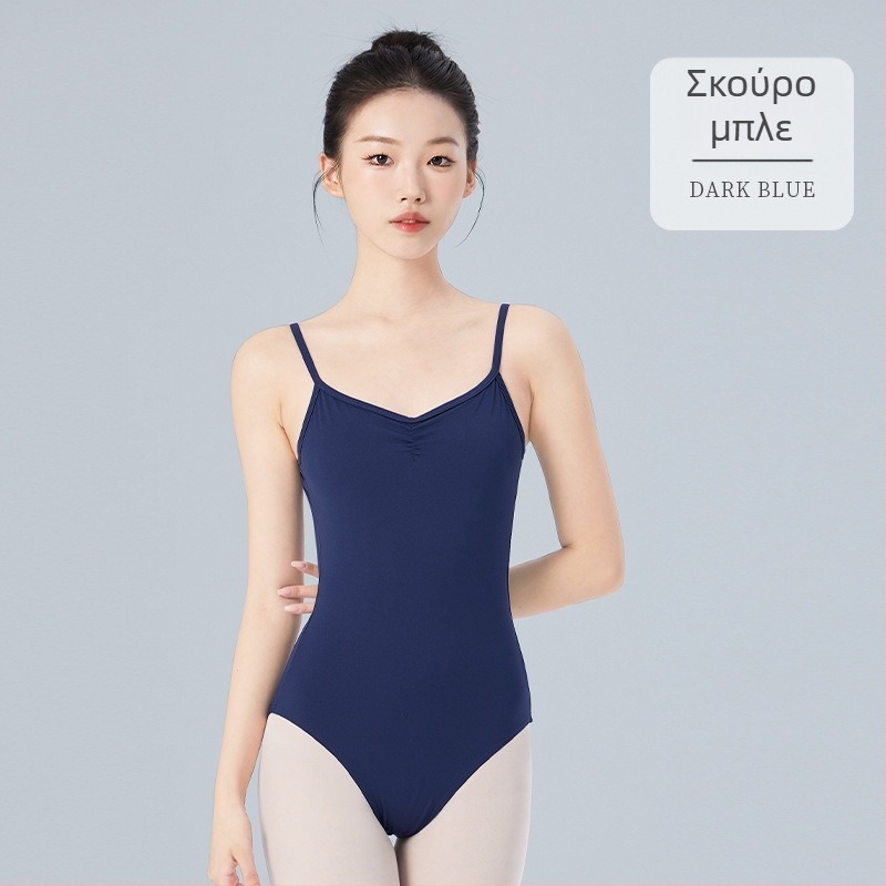 Κοστούμι χορού για γυναίκες – με τιράντες, χωρίς πλάτη, με επένδυση στήθους, νάιλον/σπάντεξ, για μπαλέτο και λαϊκό χορό