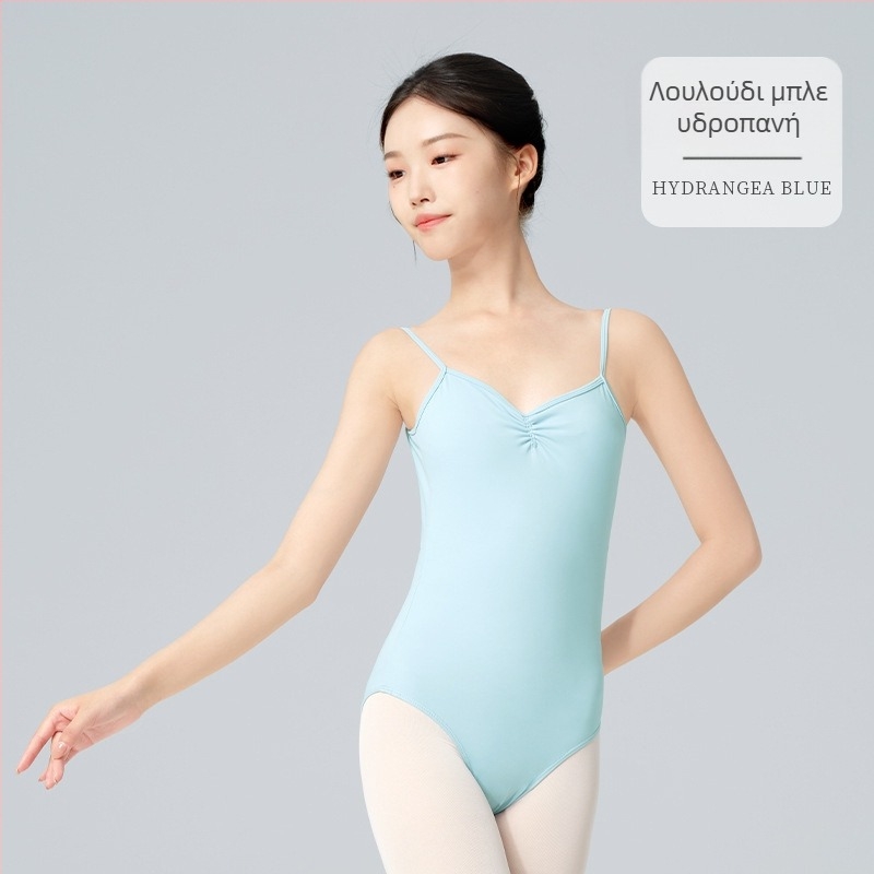 Κοστούμι χορού για γυναίκες – με τιράντες, χωρίς πλάτη, με επένδυση στήθους, νάιλον/σπάντεξ, για μπαλέτο και λαϊκό χορό