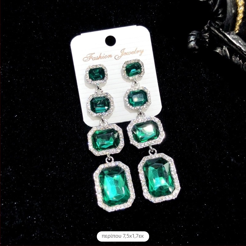 Σκουλαρίκια με κρύσταλλα και φούντες, ηλεκτροπλατίωση, ακίδα από ατσάλι, μάρκα Luoxiang, μόδα