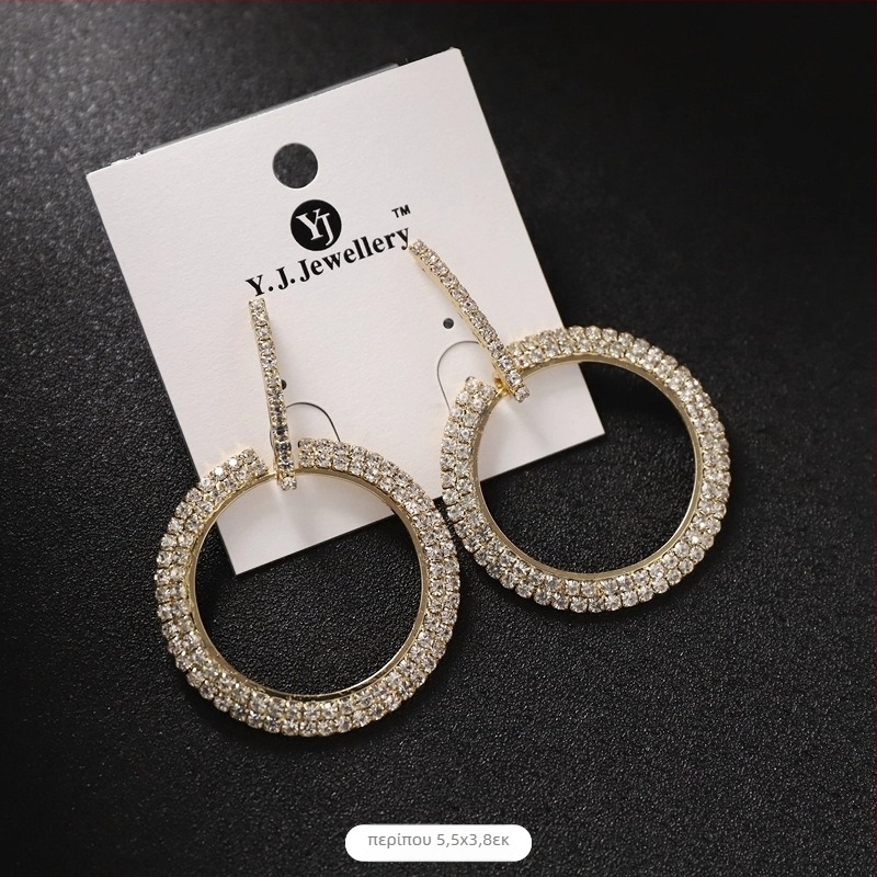 Σκουλαρίκια με κρύσταλλα και φούντες, ηλεκτροπλατίωση, ακίδα από ατσάλι, μάρκα Luoxiang, μόδα