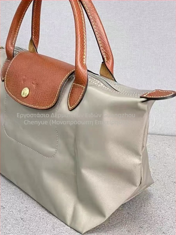 Longxiang κλασική τσάντα από νάιλον τύπου dumpling με καπάκι, αναδιπλούμενη, αστικός στυλ, νάιλον επένδυση, κλείσιμο με φερμουάρ, εσωτερικά τσεπάκια για κινητό και ID