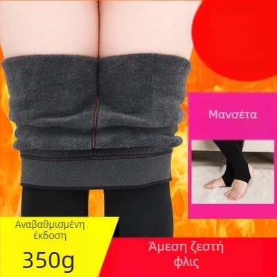 Γυναικεία καλσόν με επένδυση φλίς, υπερπαχιά, 100% νάιλον, ζεστά και διαμορφωτικά, απλό στυλ