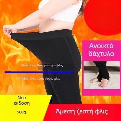 Γυναικεία καλσόν με επένδυση φλίς, υπερπαχιά, 100% νάιλον, ζεστά και διαμορφωτικά, απλό στυλ