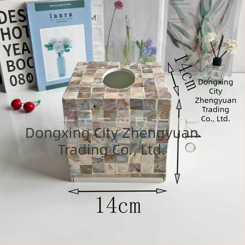 Κουτί χαρτοπετσέτων με σχέδιο κοχυλιού για επιτραπέζια χρήση — Μοντέρνος μινιμαλισμός, Αφαιρούμενες χαρτοπετσέτες, Μοντέλο 985