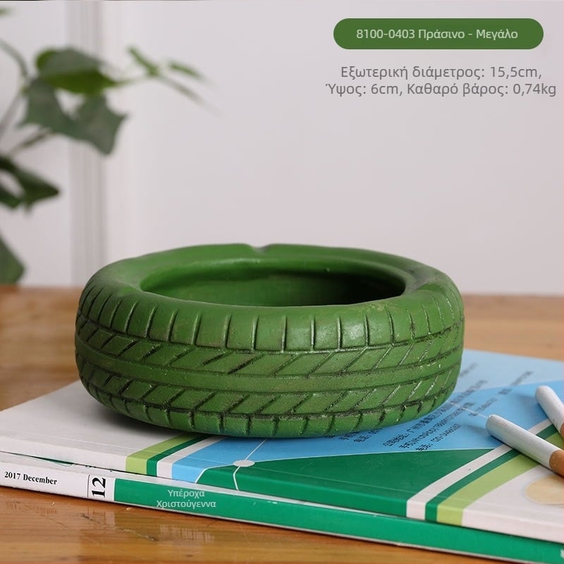 Τασάκι σε σχήμα ελαστικού, επιτραπέζιο, μινιμαλιστικός βιομηχανικός σχεδιασμός, μοντέλο AS65465161