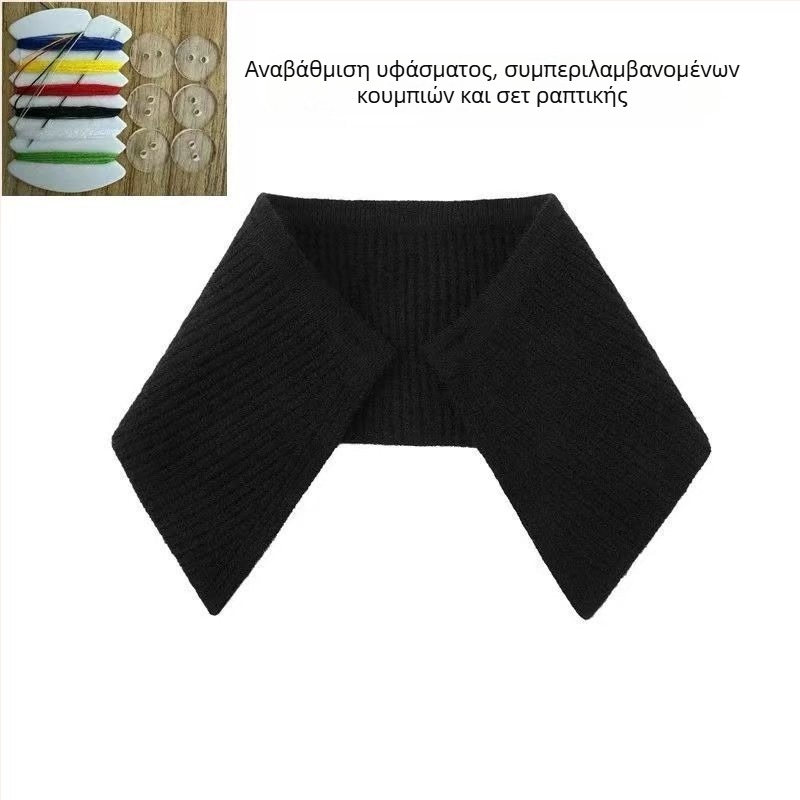 Shatongman Παιδικό Αποσπώμενο Ριβέ Τετράγωνο Κολάρο με Διακοσμητικά Φτερά, Κορεατικό Στυλ, Μεγάλος Γιακά, Ζεστό, Αντι-Λεκέ, Εξωτερικό Πολυεστέρας με Επένδυση Πολυεστέρα, 2025 Άνοιξη