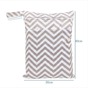 Beidi Bird τσάντα για πάνες, αδιάβροχη, με διπλό φερμουάρ, διαχωρισμός υγρού-ξηρού, μέγεθος 30×40 cm, μοντέλο 5965295