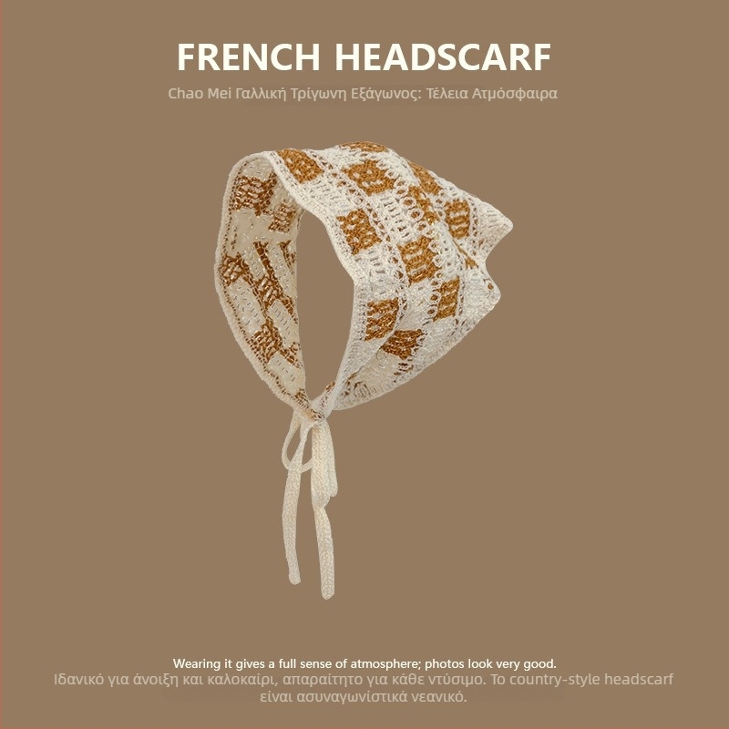 Κεφαλόδεσμος, κορεάτικου στυλ, unisex, ακρυλικό, γεωμετρικό σχέδιο