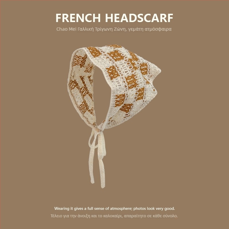 Κεφαλόδεσμος, κορεάτικου στυλ, unisex, ακρυλικό, γεωμετρικό σχέδιο