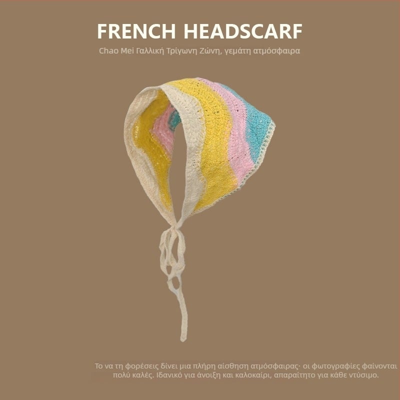 Κεφαλόδεσμος, κορεάτικου στυλ, unisex, ακρυλικό, γεωμετρικό σχέδιο