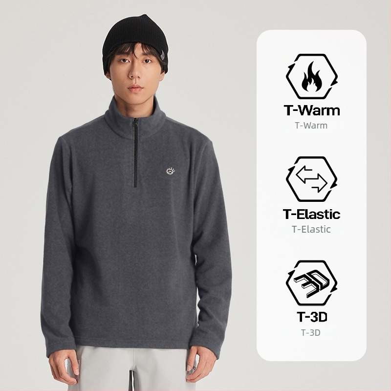 YX Outdoor φλις μπουφάν για άνδρες και γυναίκες, ζεστό βασικό στρώμα φλίς για μπουφάν
