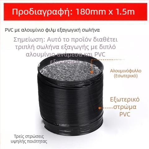 Αγωγός εξάτμισης κουζίνας, παχυνόμενος τριών στρωμάτων αγωγός, τηλεσκοπικός, σύνδεση