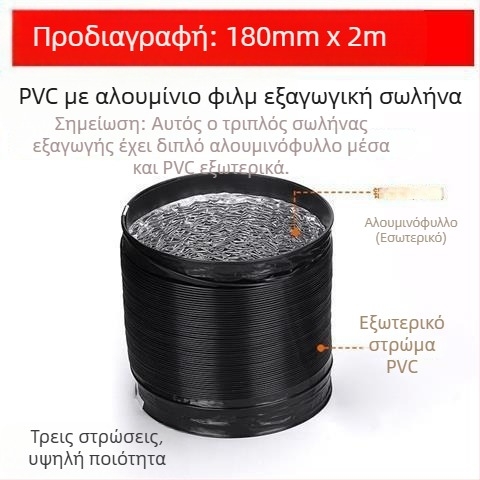 Αγωγός εξάτμισης κουζίνας, παχυνόμενος τριών στρωμάτων αγωγός, τηλεσκοπικός, σύνδεση