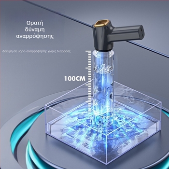 Χειροκίνητος ασύρματος καθαριστής αυτοκινήτου, με ισχυρή αναρρόφηση 11000 Pa, τάση 7,4 V, ισχύ 120 W, μοντέλο 3101, λειτουργία φουσκώματος και LED φωτισμού.