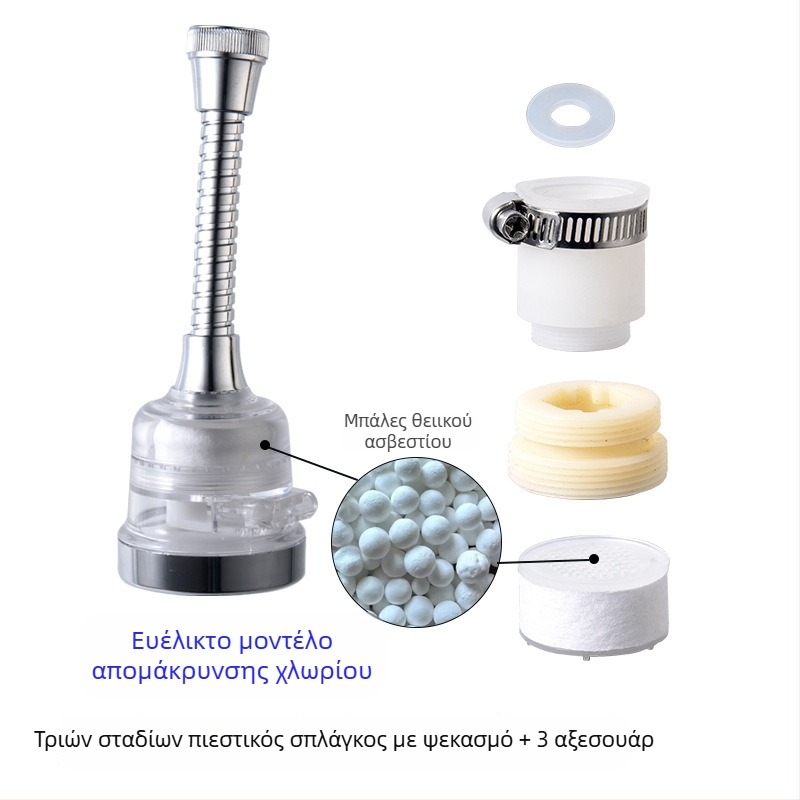 Ντους κεφαλής – κορυφαίος ψεκασμός, πλαστικό, λειτουργίες μασάζ/φυσαλίδες/βροχή, 0-90C, 0.6 MPa