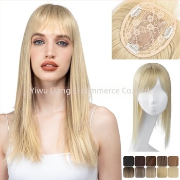 Περούκα-παρτ για γυναίκες - Μακριά ίσια τρίχα με 3D φράντζες, μηχανοποιημένη επεξεργασία, ύφαντό μεταξωτό υλικό υψηλής θερμοκρασίας, μπορεί να βαφτεί και να χτενιστεί