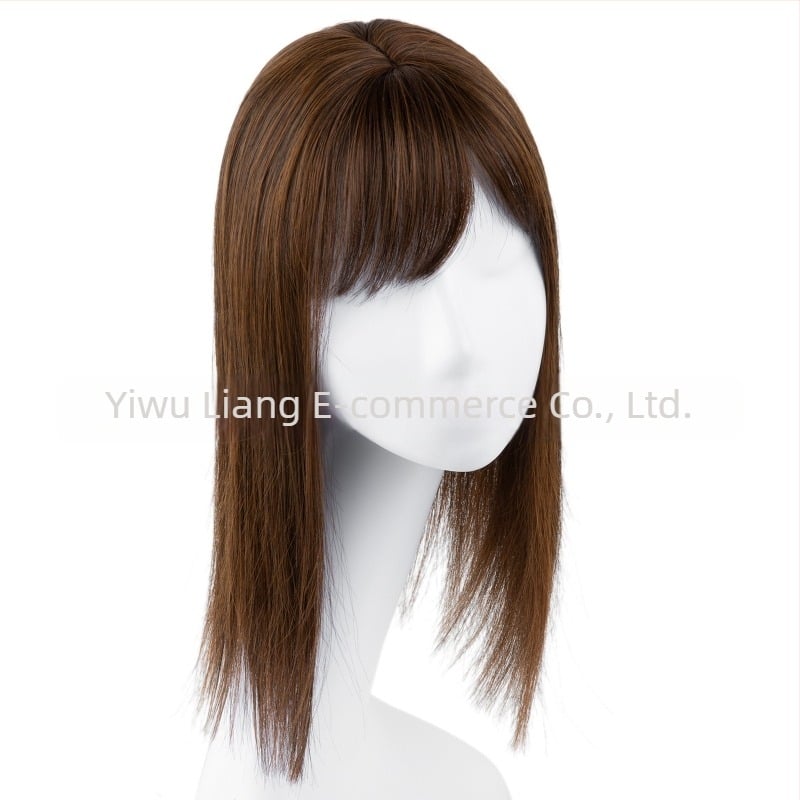 Περούκα-παρτ για γυναίκες - Μακριά ίσια τρίχα με 3D φράντζες, μηχανοποιημένη επεξεργασία, ύφαντό μεταξωτό υλικό υψηλής θερμοκρασίας, μπορεί να βαφτεί και να χτενιστεί