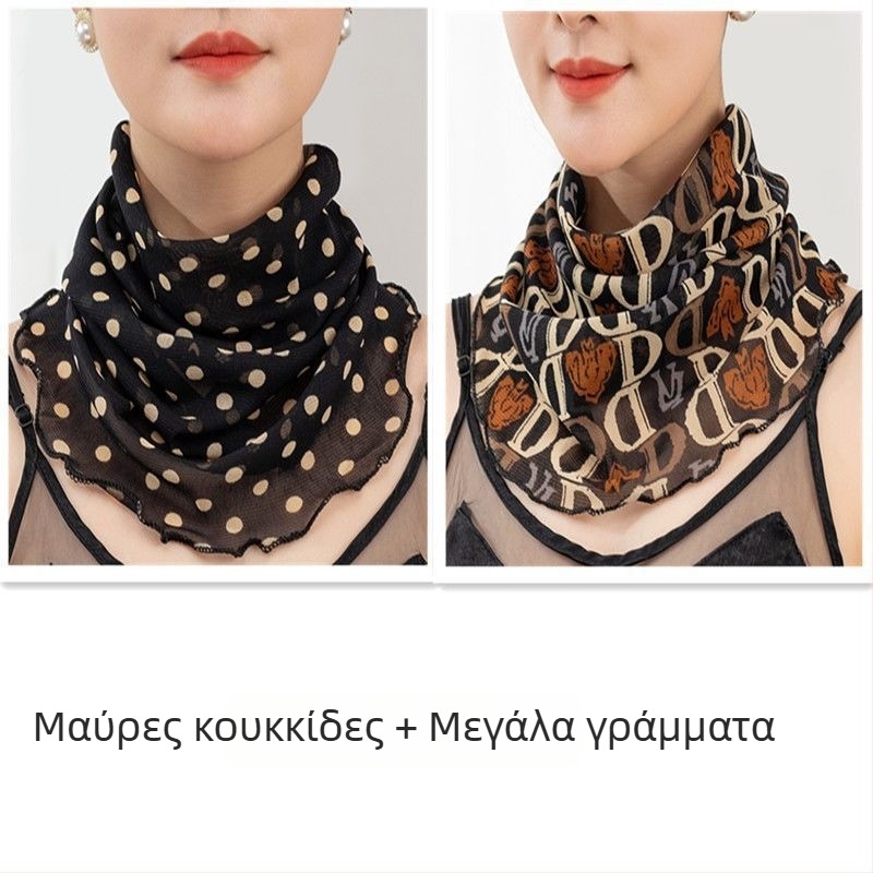 Σάλι θέρμανσης για τον λαιμό με πολυεστέρα και επένδυση από σιφόν, κανονικό πλάτος, στυλ Pure Desire, Άνοιξη 2022