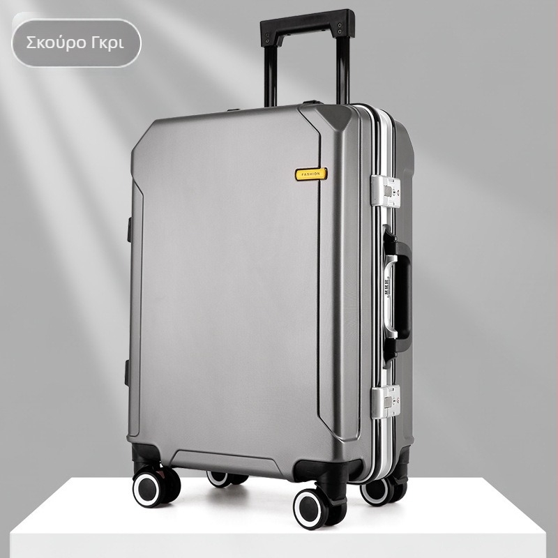 Τροχήλατη βαλίτσα ταξιδιού με USB θύρα και αντικλοπή, αποσπώμενοι τροχοί, άνοιγμα με αλουμινένιο πλαίσιο, λουκέτο, βάρος 2,5 kg