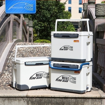 Hengguan Κιβώτιο Ψαρέματος με Μόνωση 28L/30L/35L, Φορητό Κουτί Ψύξης για Υπαίθριο Ψάρεμα 010