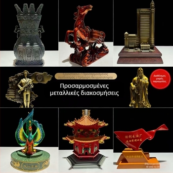 Προσαρμοσμένη μεταλλική φιγούρα-μάσκοτ, ρητινώδης καρτούν φιγούρα, 3D μοντέλο αναμνηστικό
