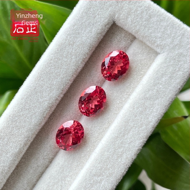 Padparadscha ζαφείρι, ελεύθερος λίθος, αυγοειδής και ωοειδής μορφή