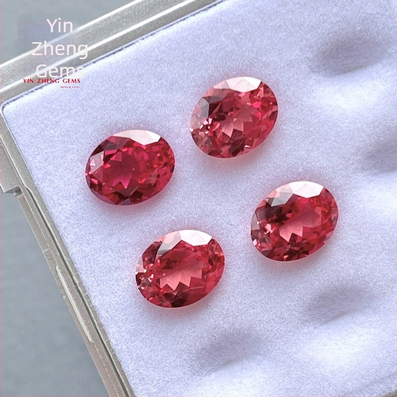 Padparadscha ζαφείρι, ελεύθερος λίθος, αυγοειδής και ωοειδής μορφή