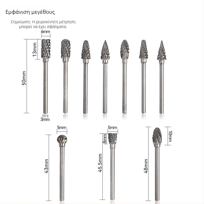 3×6 mm κεφαλή λείανσης από καρβιδίου βολφραμίου χάλυβα για περιστροφική επεξεργασία ξύλου