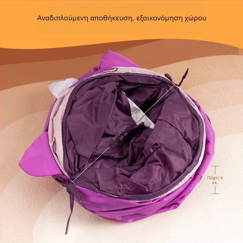 Βελούδινο τούνελ γάτας με λεοπάρ σχέδιο, μονόδρομο, με τσαλακωμένο χαρτί, αναδιπλούμενο