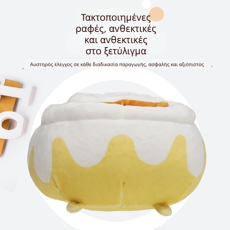 Γκρι λούτρινο γατάκι – παιχνίδι γάτας με μοτίβα ντόνατ, πίτσα και μπέργκερ; σχέδιο σάντουιτς‑μπισκότο; κούκλα για μηχανή λαβής