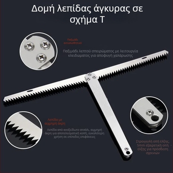Αναδιπλούμενο μαχαίρι από ανοξείδωτο χάλυβα για υδάτινα χόρτα στο ψάρεμα