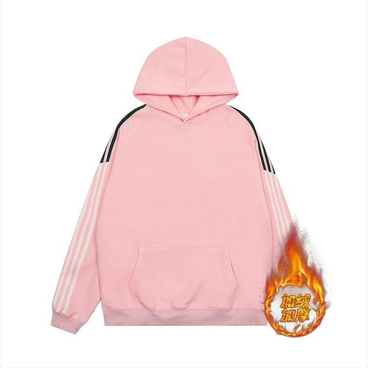 Φούτερ Raglan με τρεις ρίγες, αμερικανικού στυλ, casual, μακρυμάνικο, βαρύ κουκούλα για φθινόπωρο-χειμώνα