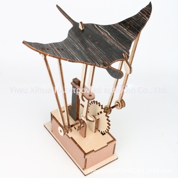 Χειροποίητο Ξύλινο Manta Ray Automaton διακοσμητικό