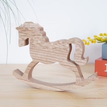 Ξύλινο διακοσμητικό rocking horse για γραφείο, Χριστούγεννα