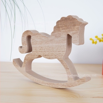 Ξύλινο διακοσμητικό rocking horse για γραφείο, Χριστούγεννα