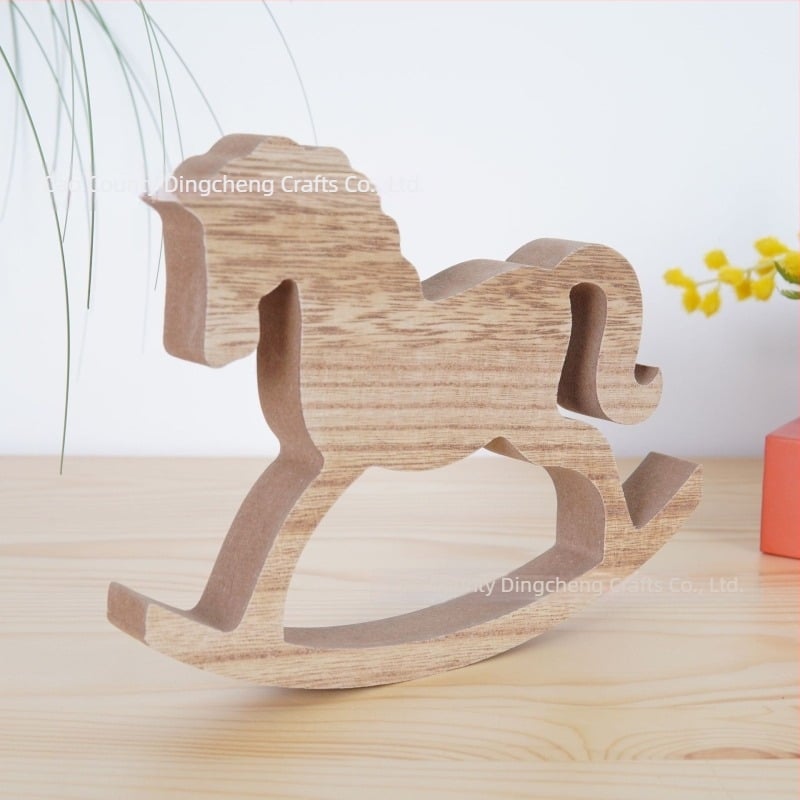 Ξύλινο διακοσμητικό rocking horse για γραφείο, Χριστούγεννα