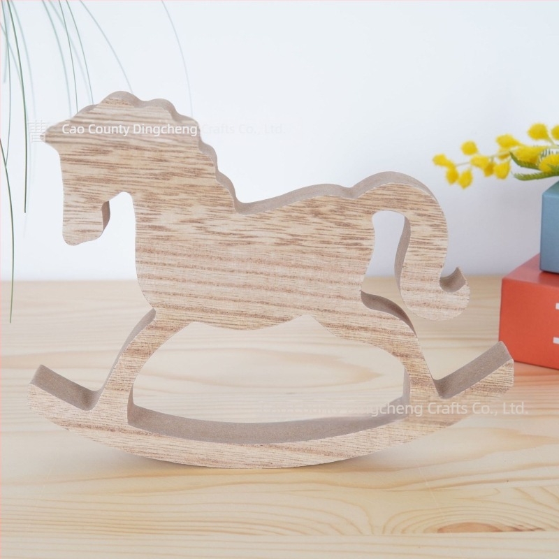 Ξύλινο διακοσμητικό rocking horse για γραφείο, Χριστούγεννα