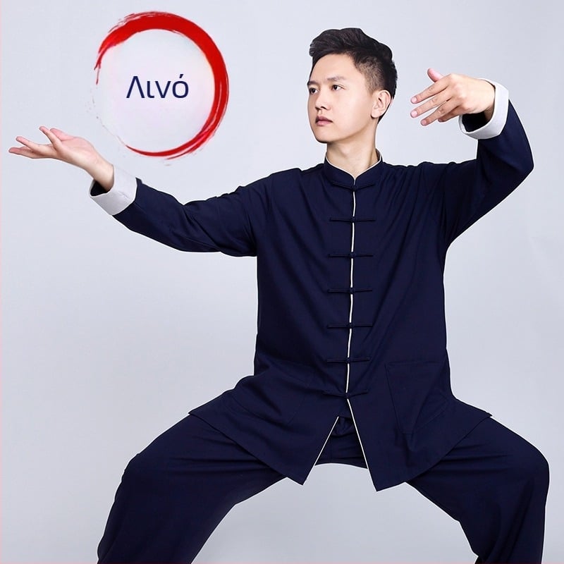 Unisex Taijiquan Ρούχο Προπόνησης - Υψηλής Ποιότητας Ύφασμα Βαμβάκι-Λινό, Άνοιξη και Φθινόπωρο, Κινέζικού Στυλ