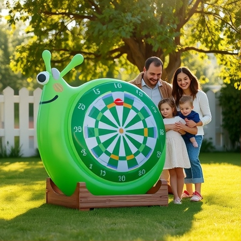 Fudosheng φουσκωτός στόχος darts με βάση, εξωτερικού χώρου, PVC, σε σχήμα σαλιγκαριού