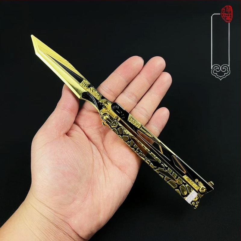 Delta Shadow Blade Μαχαίρι Πεταλούδα – Μοντέλο Όπλου από Κράμα Ψευδάργύρου, Αναδιπλούμενο Μεταλλικό Διακοσμητικό
