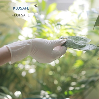 Λευκά μιας χρήσης γάντια νιτριλίου, ποιότητα τροφίμων, αδιάβροχα, κατάλληλα για κουζίνα, catering, οικιακή καθαριότητα και ομορφιά