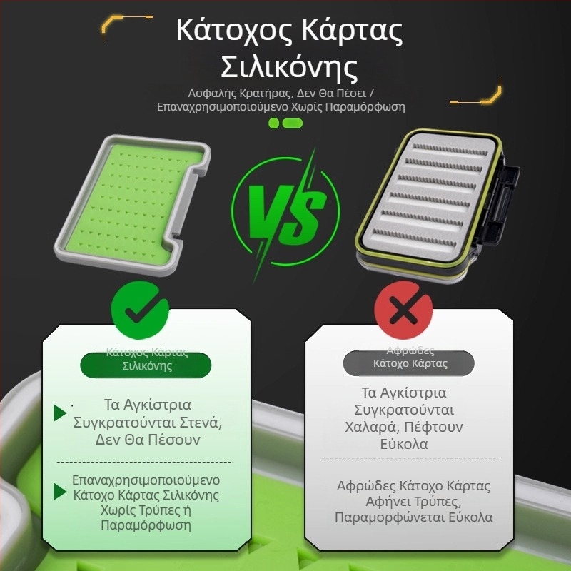 Διάφανη αδιάβροχη θήκη από σιλικόνη για γάντζους μύγας και δολώματα – φορητή θήκη εξοπλισμού αλιείας