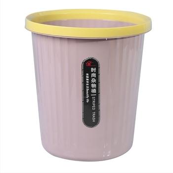 Πλαστικός κάδος απορριμμάτων, 10 L, ανοιχτός, για οικία και γραφείο, χρυσή άκρη, δυνατότητα εκτύπωσης λογότυπου