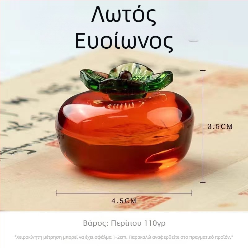 Κρυστάλλινο διακοσμητικό περσίμον για οικιακή χρήση, χριστουγεννιάτικη γυάλινη διακόσμηση