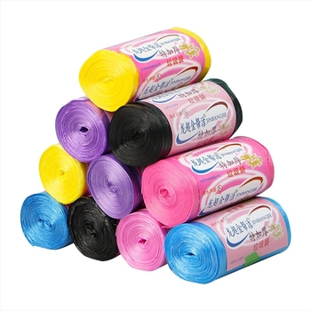 Απορριμματοσακούλες 50×60 εκ., χοντρές, πολύχρωμες με διάτρηση, μιας χρήσης για οικιακή και ξενοδοχειακή χρήση