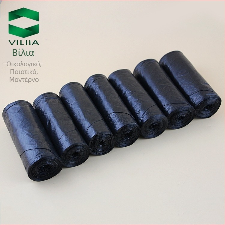 Weiliya Μαύρες χοντρές μεγάλες σακούλες απορριμμάτων, 60×80 εκ., ρολό, PE υλικό, για κουζίνα και ξενοδοχεία