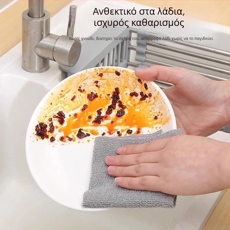 Μίας χρήσης πετσέτα κουζίνας από ίνες ξύλου, παχύτερη, με σχέδιο τραβήγματος για πλύσιμο πιάτων