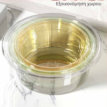 Μεγάλος πλαστικός νιπτήρας με παχιά κατασκευή για οικιακή χρήση — ευρύχωρος πολυχρηστικός κάδος για πλύσιμο λαχανικών και ρούχων, αποθήκευση καλτσών και εσωρούχων, κατάλληλος για φοιτητικά δωμάτια
