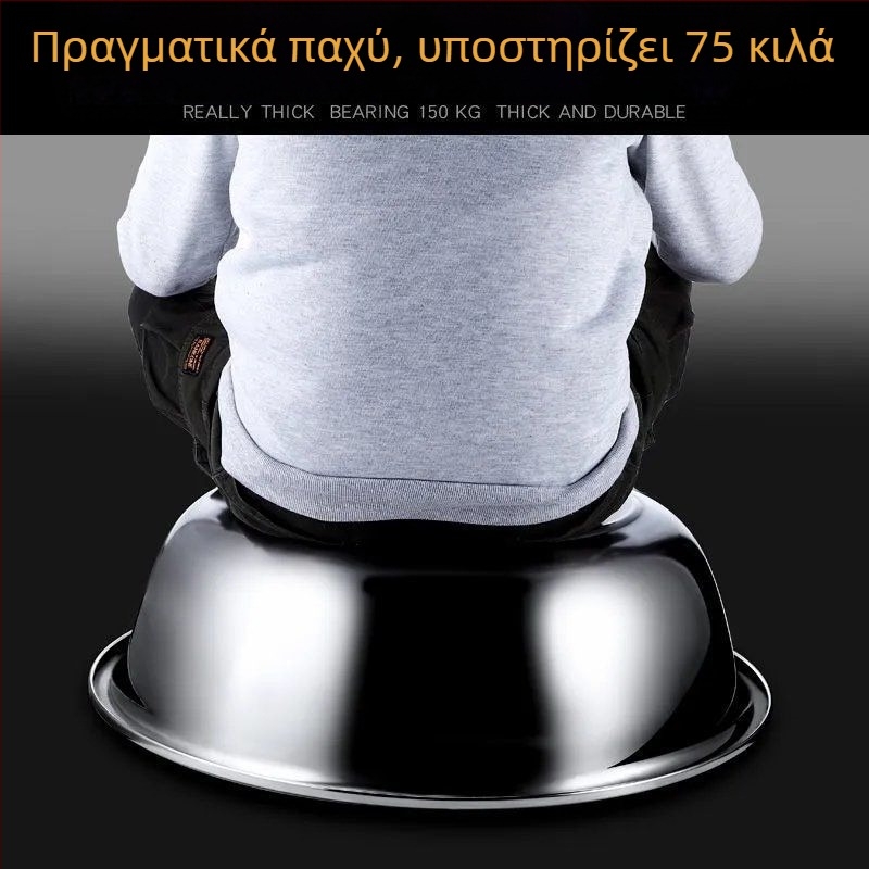 Wow Custom ανοξείδωτη λεκάνη μεγάλου μεγέθους για πλύσιμο λαχανικών, σούπα, κουζίνα, εστιατόριο, οικιακή χρήση